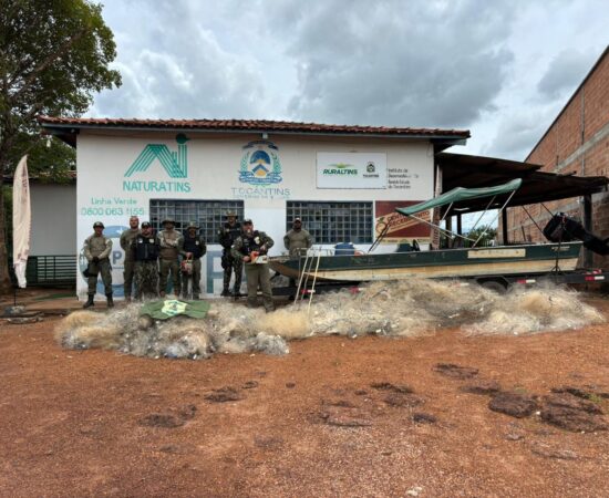 Naturatins intensifica fiscalização ambiental e recolhe mais de 6,9 mil metros de redes nos rios Tocantins e Araguaia