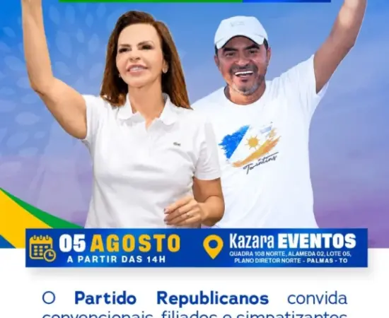 Com expectativa para indicação do vice de Dorinha, Republicanos realiza convenção na quarta-feira